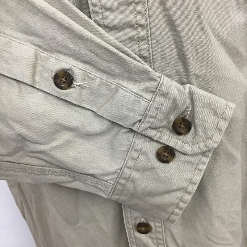 カーハート Carhartt シャツ、ブラウス 長袖 長袖シャツ カラーシャツ ポケットシャツ 長袖カットソー ミリタリーシャツ M ロゴ、文字 ベージュ / ベージュ / メンズ USED 古着 中古 10105072