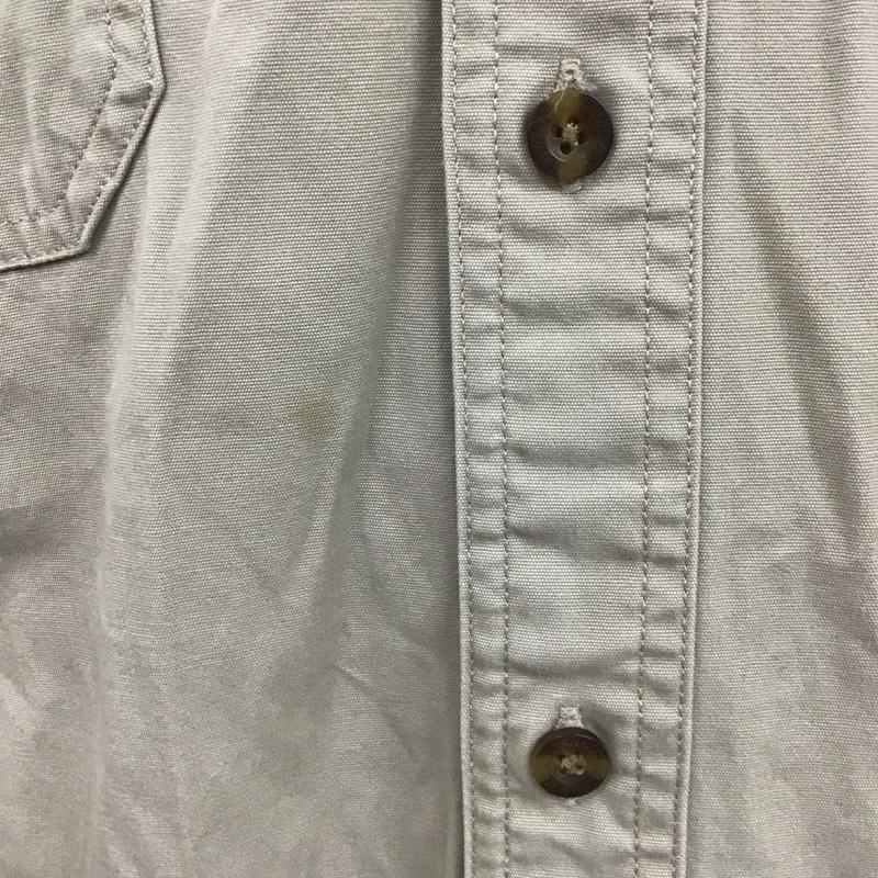 カーハート Carhartt シャツ、ブラウス 長袖 長袖シャツ カラーシャツ ポケットシャツ 長袖カットソー ミリタリーシャツ M ロゴ、文字 ベージュ / ベージュ / メンズ USED 古着 中古 10105072