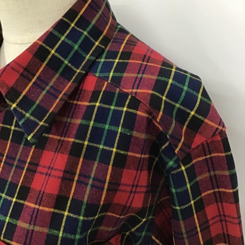 コロンビア Columbia ワンピース ひざ丈スカート 長袖チェックワンピース シャツワンピース タイトワンピース L チェック マルチカラー / マルチカラー / レディース USED 古着 中古 10105081