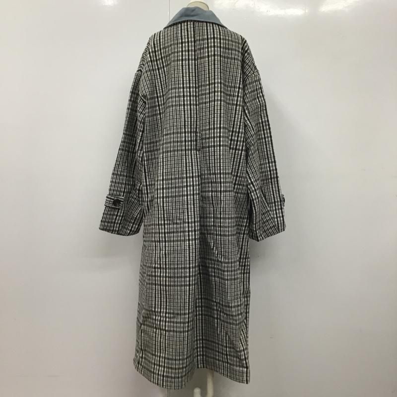 アビトーキョー ABITOKYO コート コート一般 A01B3932AB ダブルチェスターコート ロングコート アウター 0 チェック 黒 / ブラック / X 白 / ホワイト / X 灰 / グレー / レディース USED 古着 中古 10105094