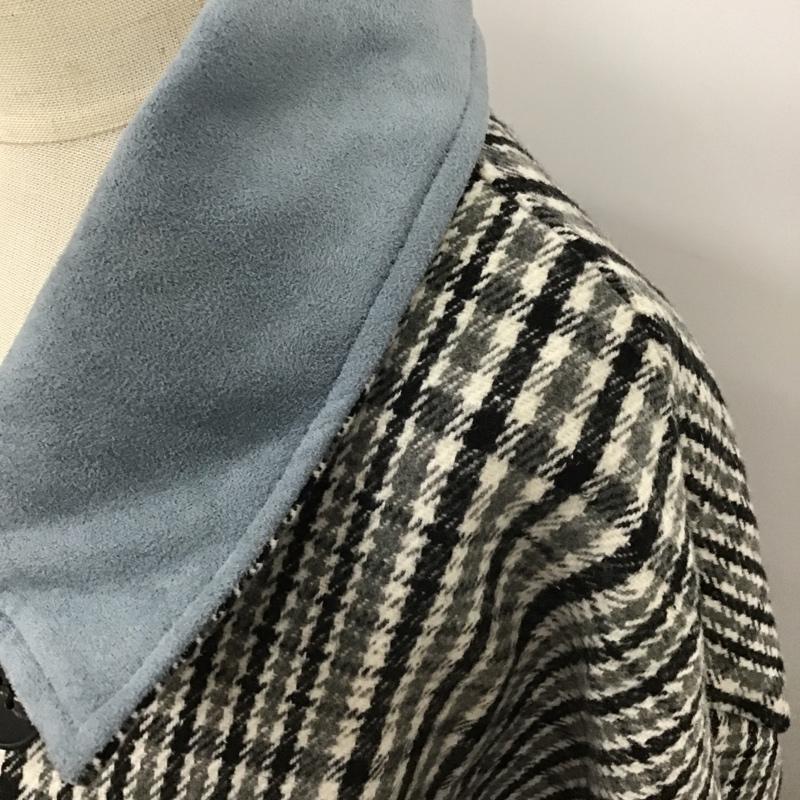 アビトーキョー ABITOKYO コート コート一般 A01B3932AB ダブルチェスターコート ロングコート アウター 0 チェック 黒 / ブラック / X 白 / ホワイト / X 灰 / グレー / レディース USED 古着 中古 10105094