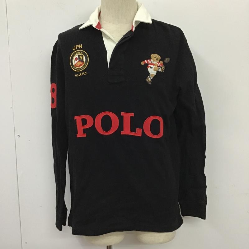 ラルフローレン RALPHLAUREN ポロシャツ 長袖 長袖ポロシャツ カラーシャツ ラガーシャツ S ロゴ、文字 黒 / ブラック / メンズ USED 古着 中古 10105101