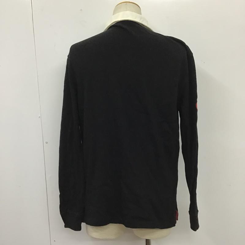 ラルフローレン RALPHLAUREN ポロシャツ 長袖 長袖ポロシャツ カラーシャツ ラガーシャツ S ロゴ、文字 黒 / ブラック / メンズ USED 古着 中古 10105101