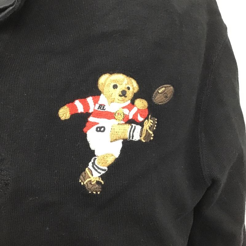 ラルフローレン RALPHLAUREN ポロシャツ 長袖 長袖ポロシャツ カラーシャツ ラガーシャツ S ロゴ、文字 黒 / ブラック / メンズ USED 古着 中古 10105101