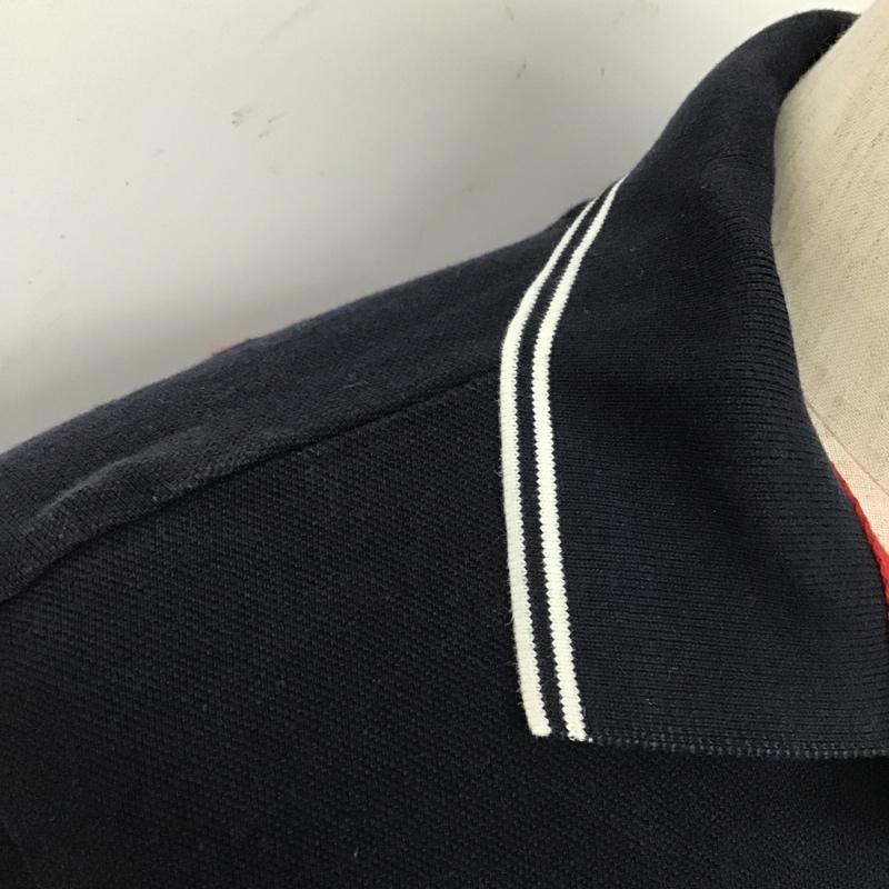 ポロラルフローレン POLO RALPH LAUREN ポロシャツ 半袖 半袖ポロシャツ カラーシャツ 半袖カットソー M ロゴ、文字 紺 / ネイビー / メンズ USED 古着 中古 10105102