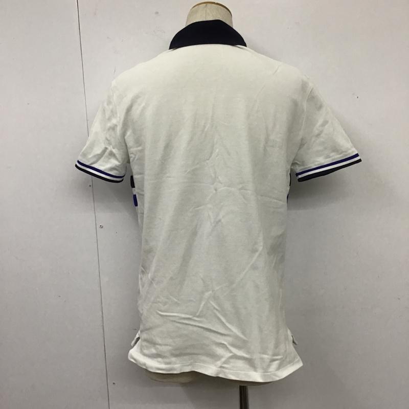 ポロラルフローレン POLO RALPH LAUREN ポロシャツ 半袖 半袖ポロシャツ カラーシャツ 半袖カットソー M ロゴ、文字 白 / ホワイト / メンズ USED 古着 中古 10105104
