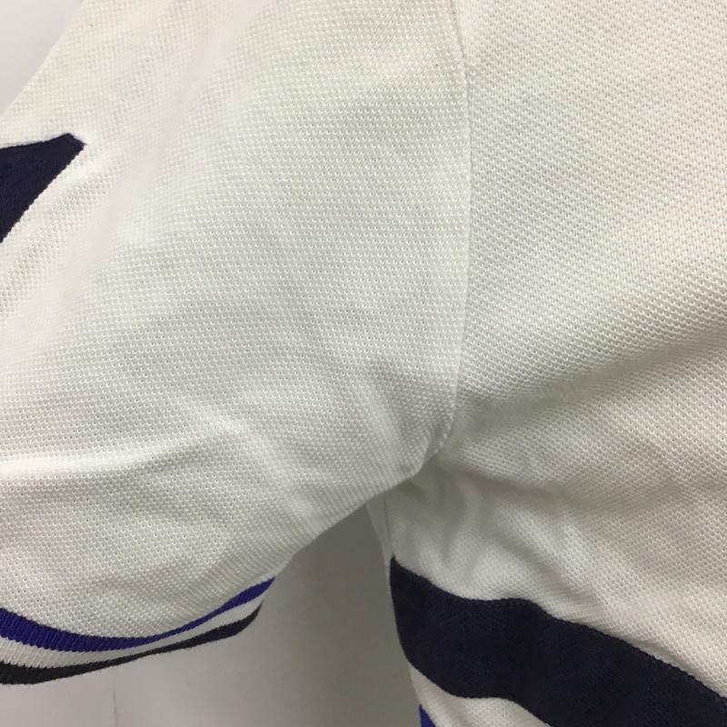 ポロラルフローレン POLO RALPH LAUREN ポロシャツ 半袖 半袖ポロシャツ カラーシャツ 半袖カットソー M ロゴ、文字 白 / ホワイト / メンズ USED 古着 中古 10105104