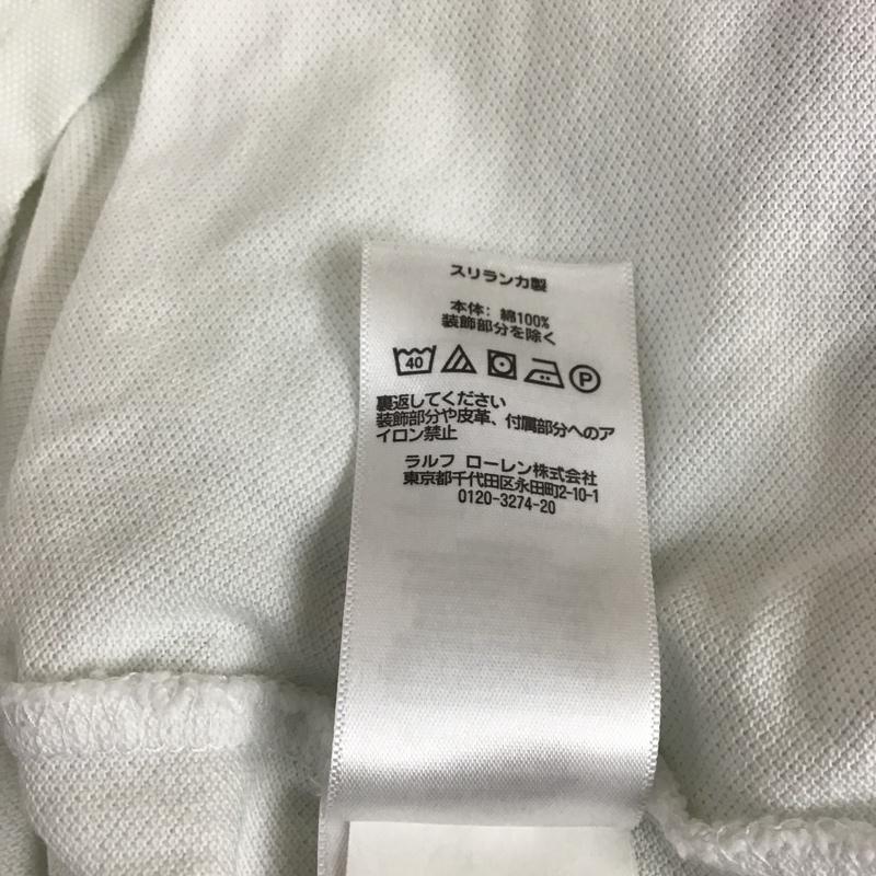 ポロラルフローレン POLO RALPH LAUREN ポロシャツ 半袖 半袖ポロシャツ カラーシャツ 半袖カットソー M ロゴ、文字 白 / ホワイト / メンズ USED 古着 中古 10105104