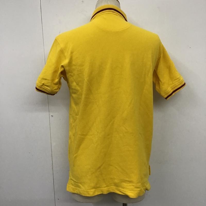 イヴサンローラン Yves Saint Laurent ポロシャツ 半袖 半袖ポロシャツ カラーシャツ 半袖カットソー 古着 80s~90s M ロゴ、文字 黄 / イエロー / メンズ USED 古着 中古 10105106