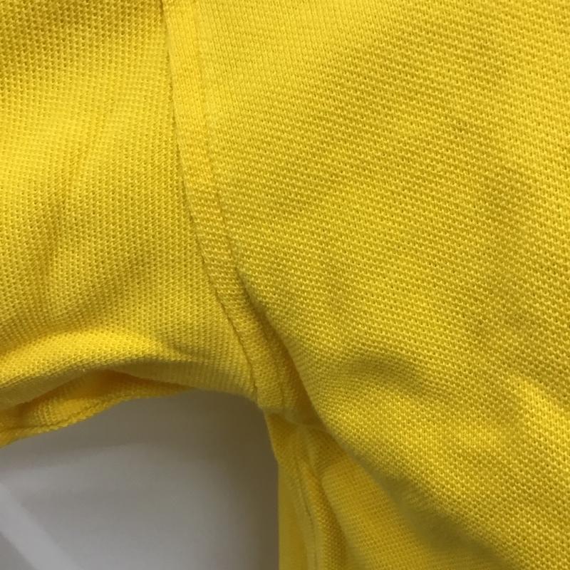 イヴサンローラン Yves Saint Laurent ポロシャツ 半袖 半袖ポロシャツ カラーシャツ 半袖カットソー 古着 80s~90s M ロゴ、文字 黄 / イエロー / メンズ USED 古着 中古 10105106