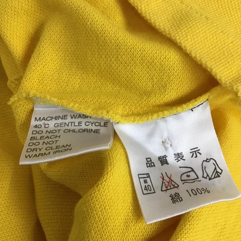 イヴサンローラン Yves Saint Laurent ポロシャツ 半袖 半袖ポロシャツ カラーシャツ 半袖カットソー 古着 80s~90s M ロゴ、文字 黄 / イエロー / メンズ USED 古着 中古 10105106