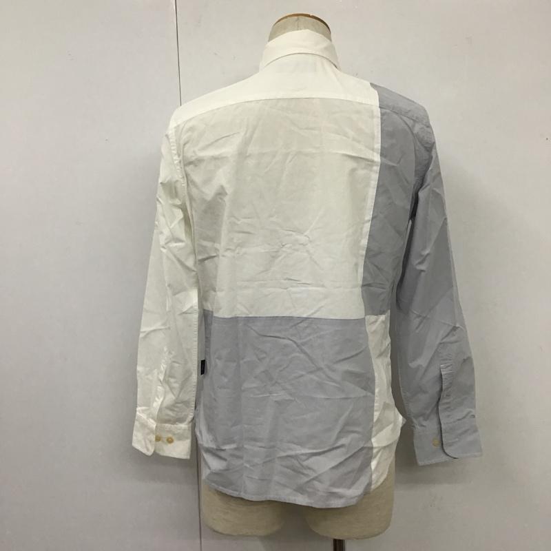 ポールスミスジーンズ Paul Smith JEANS シャツ、ブラウス 長袖 長袖シャツ カラーシャツ カジュアルシャツ 長袖カットソー S 無地 白 / ホワイト / X 灰 / グレー / メンズ USED 古着 中古 10105108