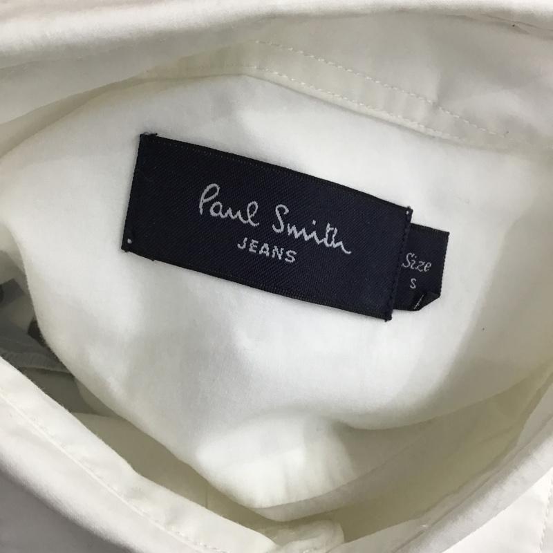 ポールスミスジーンズ Paul Smith JEANS シャツ、ブラウス 長袖 長袖シャツ カラーシャツ カジュアルシャツ 長袖カットソー S 無地 白 / ホワイト / X 灰 / グレー / メンズ USED 古着 中古 10105108