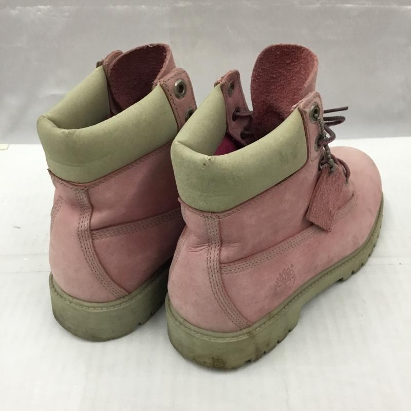 ティンバーランド Timberland ブーツ ショートブーツ 12919W シックスインチ クラシック ブーツ Jr’s 23.5cm 23.5cm ワンポイント 桃 / ピンク / レディース USED 古着 中古 10105112