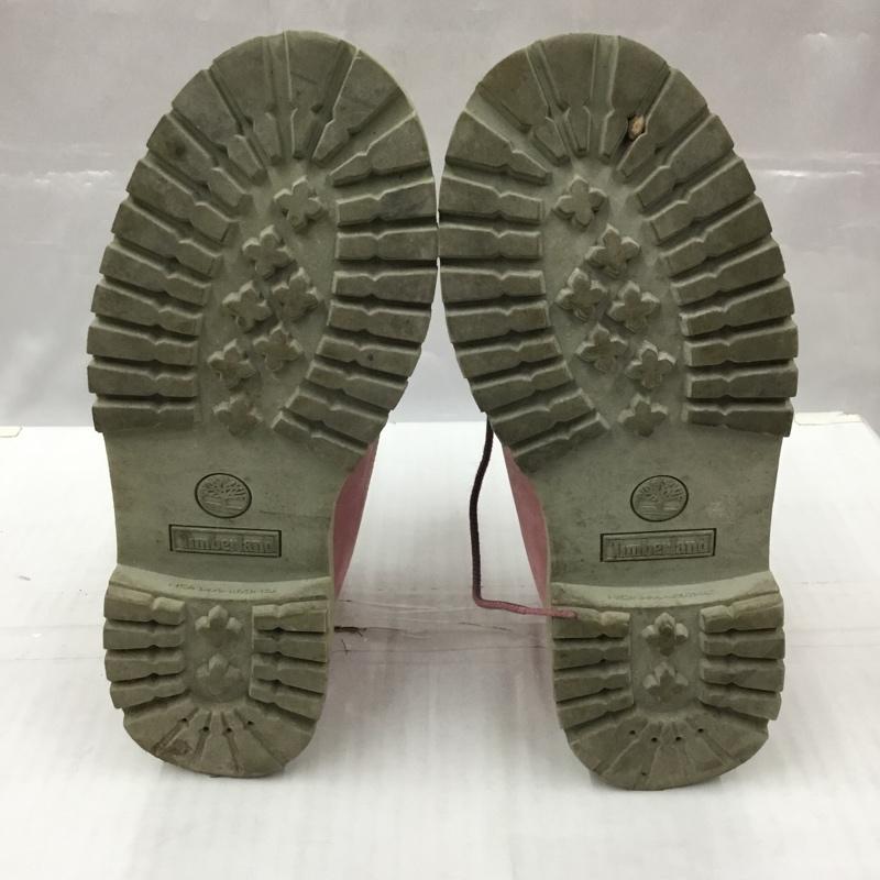ティンバーランド Timberland ブーツ ショートブーツ 12919W シックスインチ クラシック ブーツ Jr’s 23.5cm 23.5cm ワンポイント 桃 / ピンク / レディース USED 古着 中古 10105112