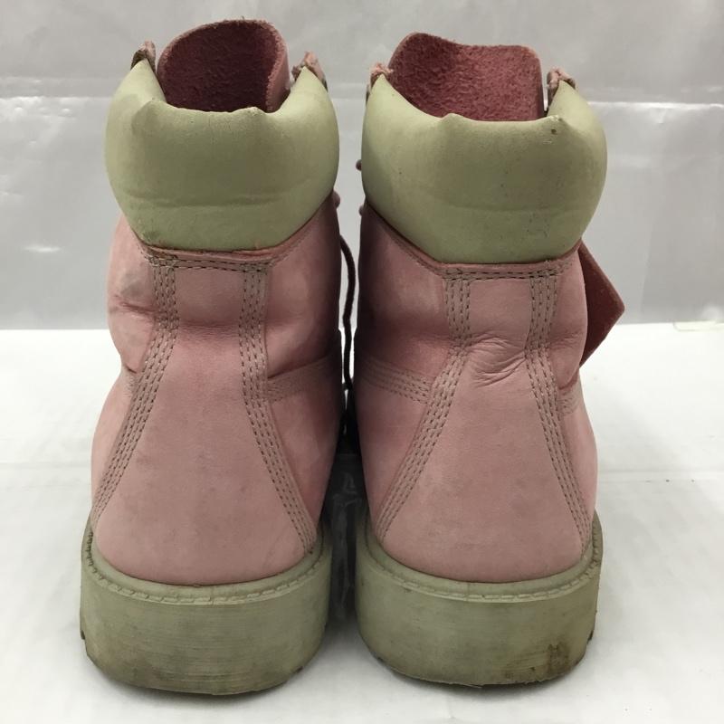 ティンバーランド Timberland ブーツ ショートブーツ 12919W シックスインチ クラシック ブーツ Jr’s 23.5cm 23.5cm ワンポイント 桃 / ピンク / レディース USED 古着 中古 10105112
