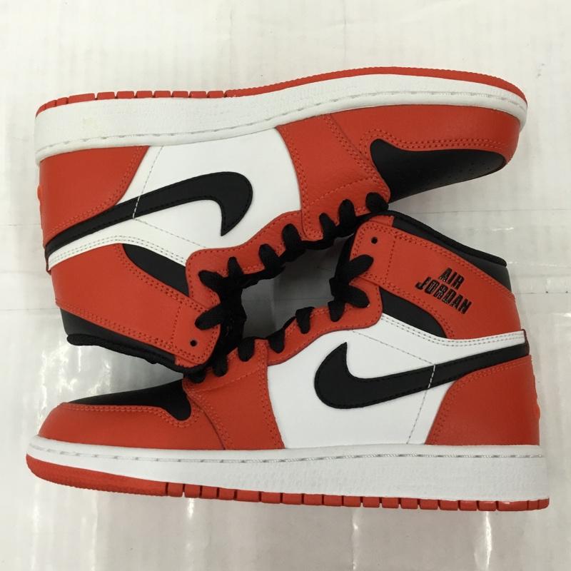 ナイキ NIKE スニーカー スニーカー 705300-800 AIR JORDAN 1 RETRO HIGH BG 22.5cm 箱有 22.5cm ロゴ、文字 白 / ホワイト / X 黒 / ブラック / X 橙 / オレンジ / レディース USED 古着 中古 10105131