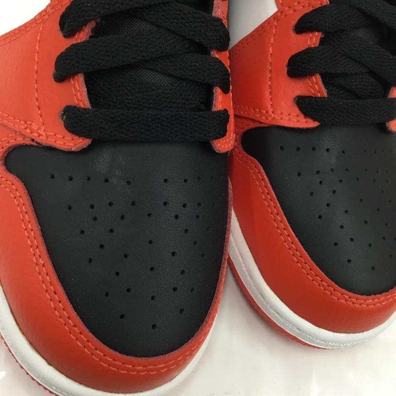 ナイキ NIKE スニーカー スニーカー 705300-800 AIR JORDAN 1 RETRO HIGH BG 22.5cm 箱有 22.5cm ロゴ、文字 白 / ホワイト / X 黒 / ブラック / X 橙 / オレンジ / レディース USED 古着 中古 10105131