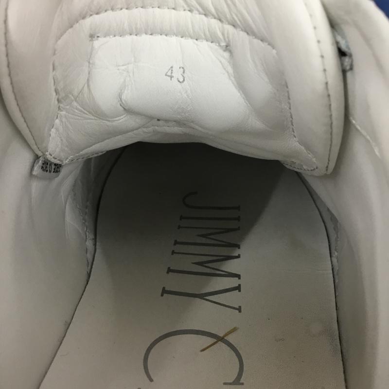 ジミーチュウ JIMMY CHOO スニーカー スニーカー HAWAII レザー 43 ロゴ、文字 白 / ホワイト / X 青 / ブルー / メンズ USED 古着 中古 10105133