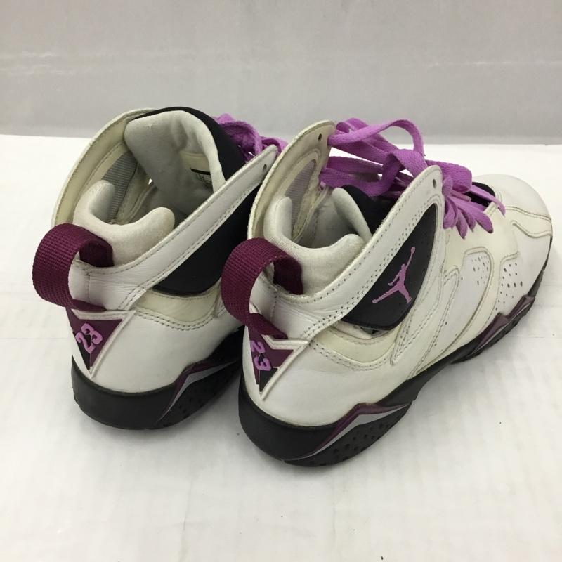 ナイキ NIKE スニーカー スニーカー 442960-127 AIR JORDAN 7 RETRO GG 23.5cm 23.5cm ロゴ、文字 白 / ホワイト / X 黒 / ブラック / X 紫 / パープル / レディース USED 古着 中古 10105134