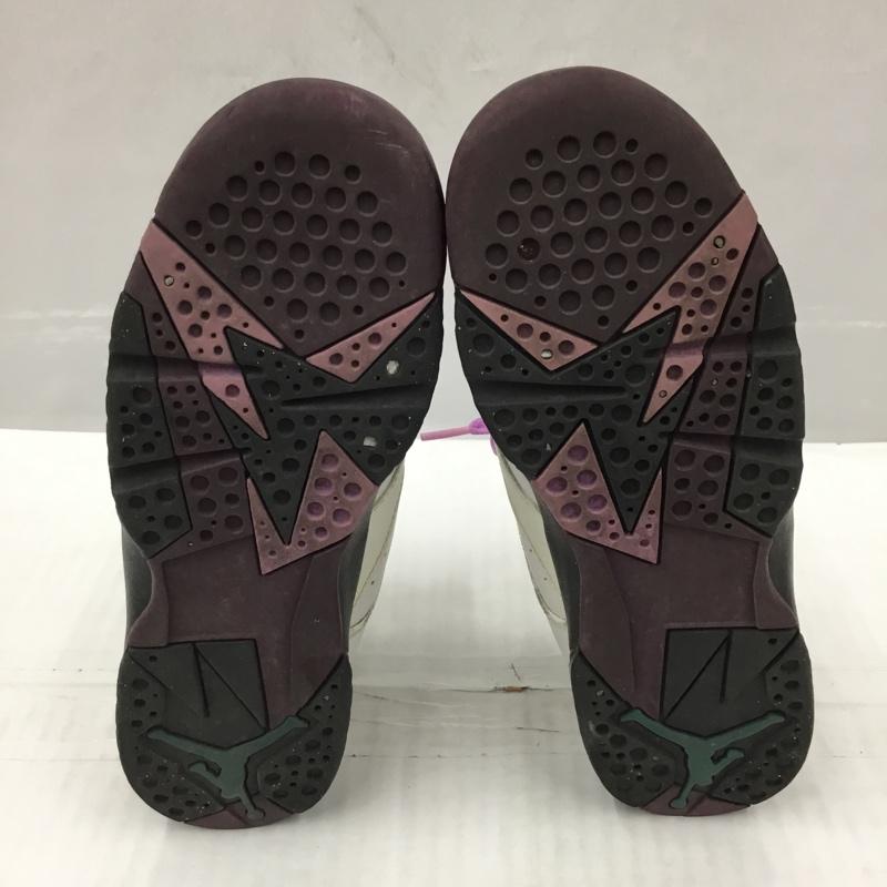 ナイキ NIKE スニーカー スニーカー 442960-127 AIR JORDAN 7 RETRO GG 23.5cm 23.5cm ロゴ、文字 白 / ホワイト / X 黒 / ブラック / X 紫 / パープル / レディース USED 古着 中古 10105134