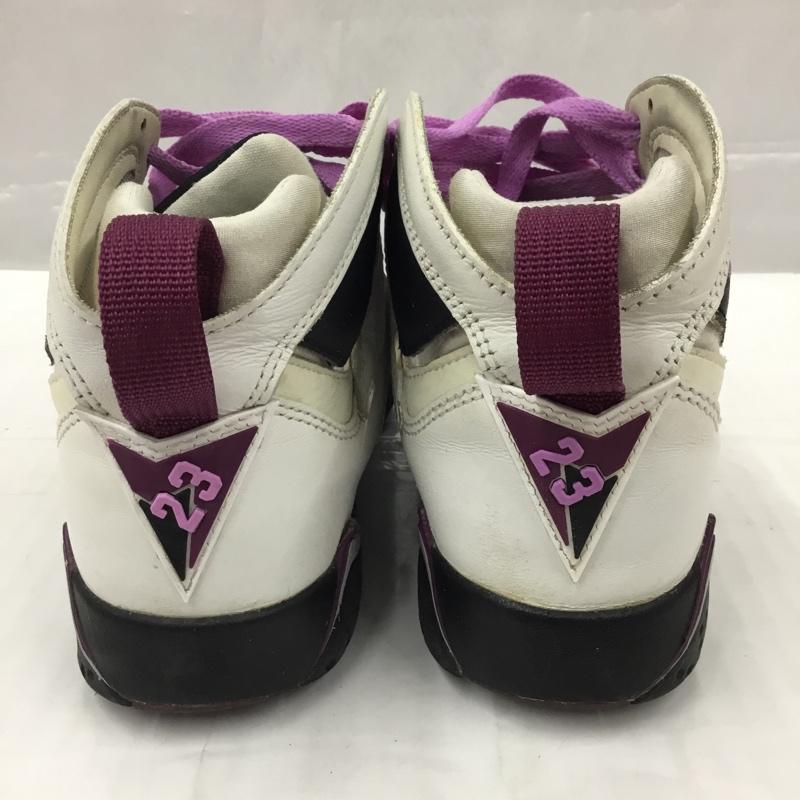 ナイキ NIKE スニーカー スニーカー 442960-127 AIR JORDAN 7 RETRO GG 23.5cm 23.5cm ロゴ、文字 白 / ホワイト / X 黒 / ブラック / X 紫 / パープル / レディース USED 古着 中古 10105134