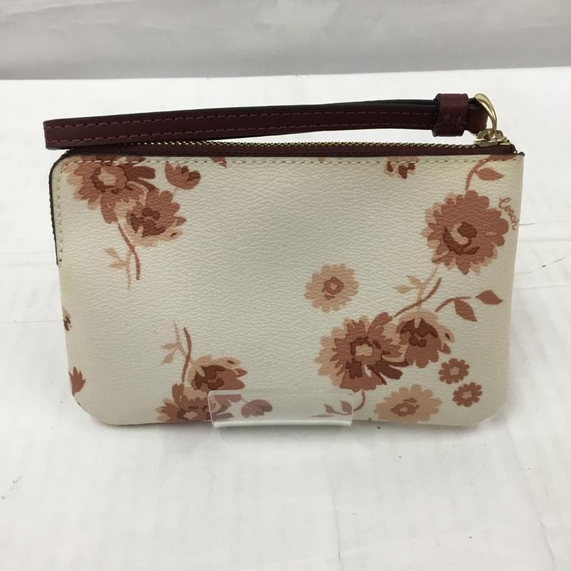コーチ COACH ポーチ ポーチ F78037 リストレットポーチ 花柄 ロゴ、文字 桃 / ピンク / レディース USED 古着 中古 10105137