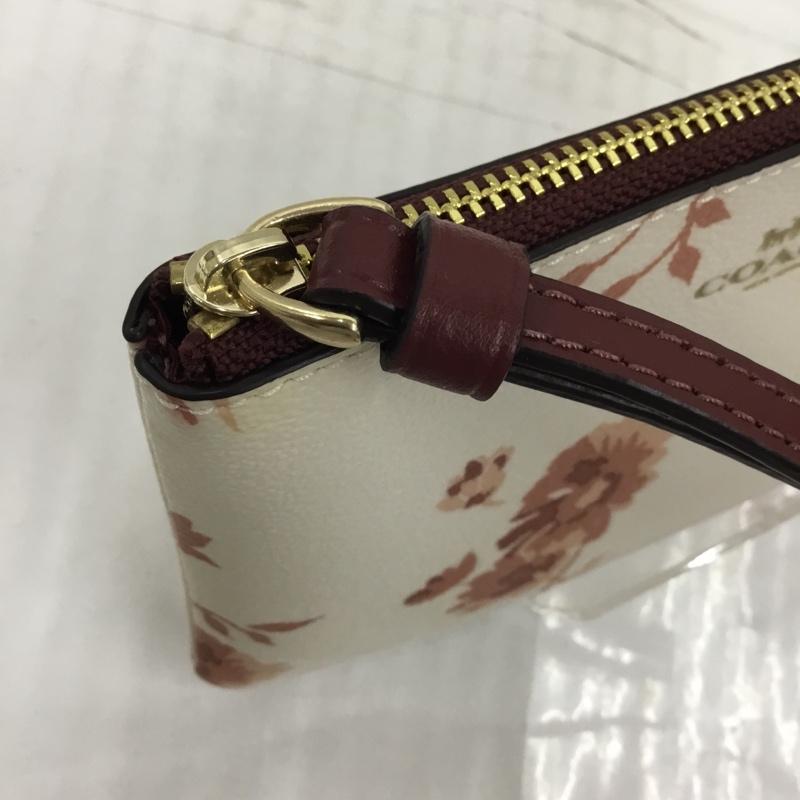 コーチ COACH ポーチ ポーチ F78037 リストレットポーチ 花柄 ロゴ、文字 桃 / ピンク / レディース USED 古着 中古 10105137