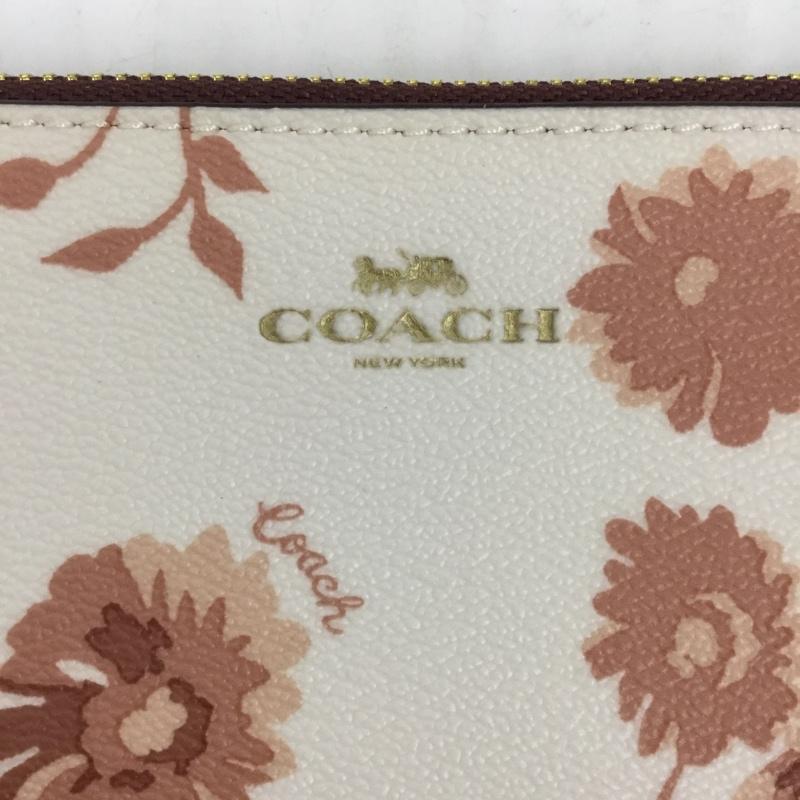 コーチ COACH ポーチ ポーチ F78037 リストレットポーチ 花柄 ロゴ、文字 桃 / ピンク / レディース USED 古着 中古 10105137