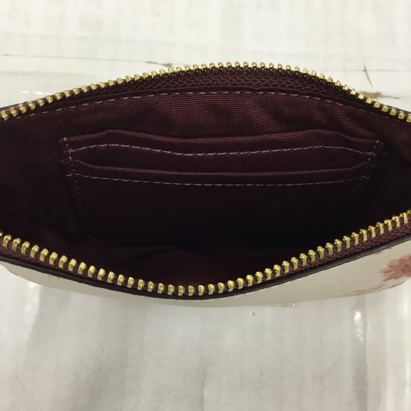 コーチ COACH ポーチ ポーチ F78037 リストレットポーチ 花柄 ロゴ、文字 桃 / ピンク / レディース USED 古着 中古 10105137