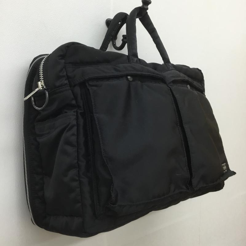 ポーター PORTER ブリーフケース、書類かばん ブリーフケース、書類かばん TANKER 2WAY BRIEFCASE ロゴ、文字 黒 / ブラック / メンズ USED 古着 中古 10105156