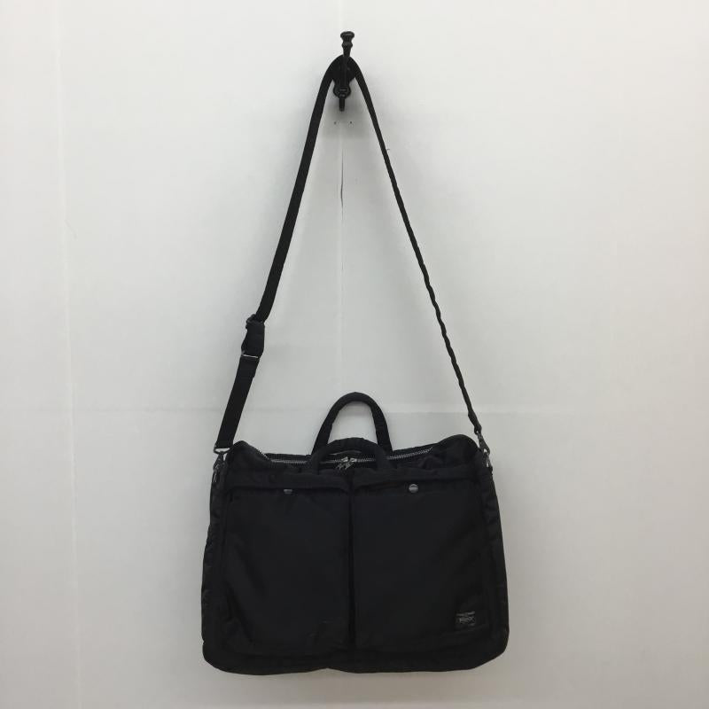 ポーター PORTER ブリーフケース、書類かばん ブリーフケース、書類かばん TANKER 2WAY BRIEFCASE ロゴ、文字 黒 / ブラック / メンズ USED 古着 中古 10105156