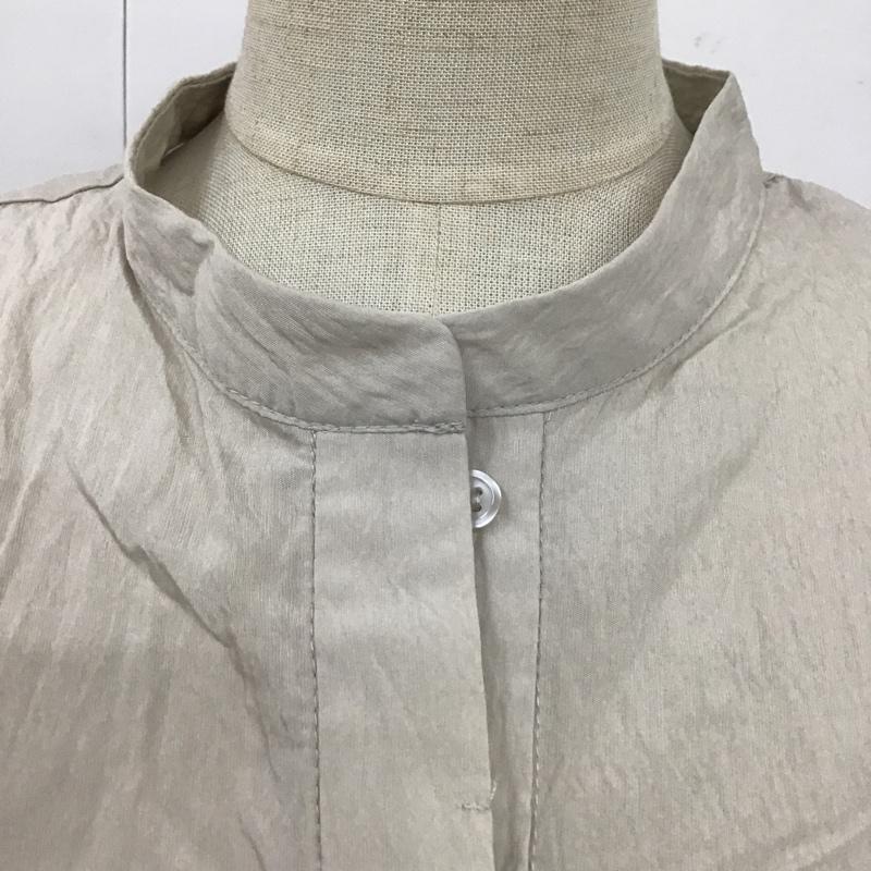 グローバルワーク GLOBAL WORK カットソー 半袖 GW621001ST 切替チュニックワンピース 半袖カットソー ノーカラーシャツカットソー FREE 無地 灰 / グレー / レディース USED 古着 中古 10105167