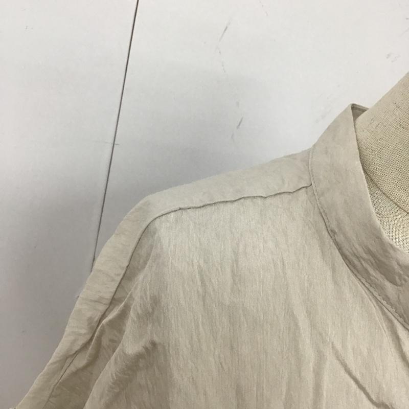 グローバルワーク GLOBAL WORK カットソー 半袖 GW621001ST 切替チュニックワンピース 半袖カットソー ノーカラーシャツカットソー FREE 無地 灰 / グレー / レディース USED 古着 中古 10105167