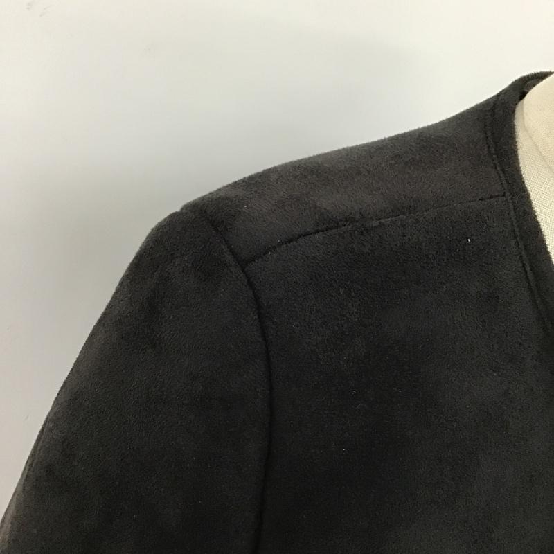 バナナリパブリック BANANA REPUBLIC ジャケット、上着 ジャンパー、ブルゾン ジップアップジャケット ノーカラージャケット アウター S 無地 黒 / ブラック / レディース USED 古着 中古 10105199