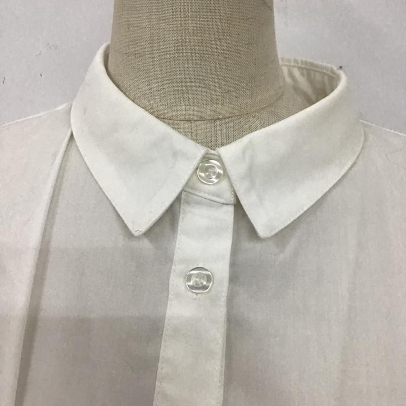 レイビームス Ray BEAMS シャツ、ブラウス 長袖 長袖シャツ カラーシャツ カジュアルシャツ 裾プリーツシャツ 無地 白 / ホワイト / レディース USED 古着 中古 10105201