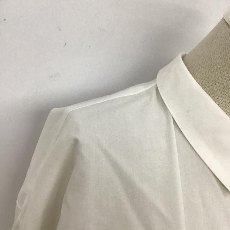 レイビームス Ray BEAMS シャツ、ブラウス 長袖 長袖シャツ カラーシャツ カジュアルシャツ 裾プリーツシャツ 無地 白 / ホワイト / レディース USED 古着 中古 10105201
