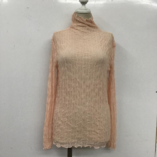 フリークスストア FREAK'S STORE カットソー 長袖 長袖カットソー シースルーカットソー ストレッチ ハイネック 無地 桃 / ピンク /  レディース USED 古着 中古 10105204