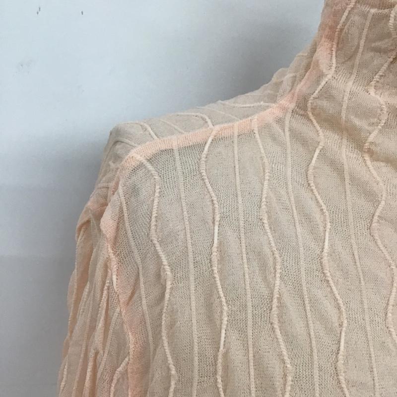 フリークスストア FREAK'S STORE カットソー 長袖 長袖カットソー シースルーカットソー ストレッチ ハイネック 無地 桃 / ピンク /  レディース USED 古着 中古 10105204
