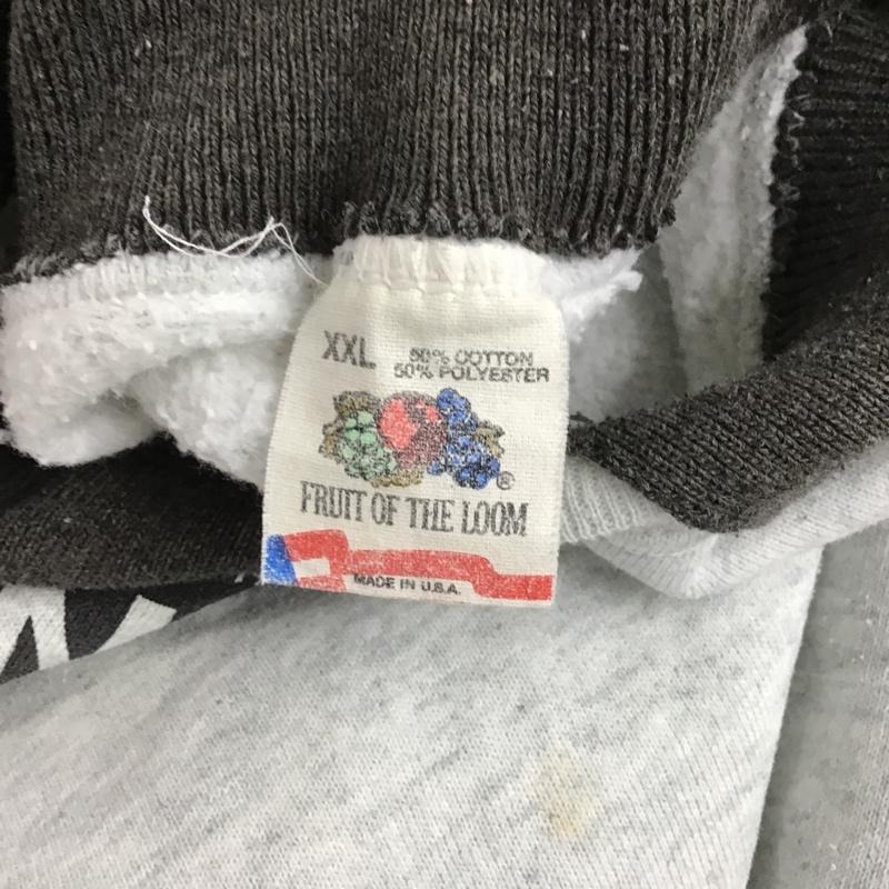 フルーツオブザルーム FRUIT OF THE LOOM トレーナー 長袖 長袖トレーナー プリントトレーナー 長袖スウェット 古着 XXL プリント 灰 / グレー / メンズ USED 古着 中古 10105211