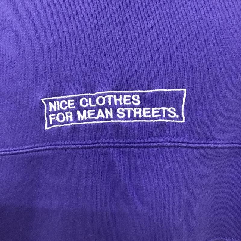 エクストララージ XLARGE トレーナー 長袖 長袖スウェット クルーネックカットソー 長袖トレーナー L ロゴ、文字 灰 / グレー / X 青 / ブルー / メンズ USED 古着 中古 10105214
