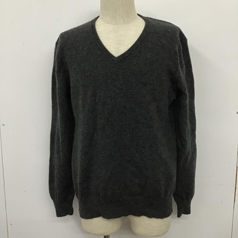 ポロバイラルフローレン Polo by RALPH LAUREN ニット、セーター 長袖 長袖ニット セーター Vネック 長袖カットソー M ロゴ、文字 灰 / グレー / メンズ USED 古着 中古 10105223