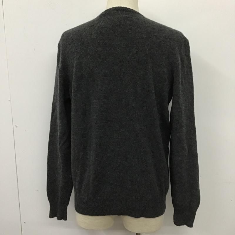 ポロバイラルフローレン Polo by RALPH LAUREN ニット、セーター 長袖 長袖ニット セーター Vネック 長袖カットソー M ロゴ、文字 灰 / グレー / メンズ USED 古着 中古 10105223