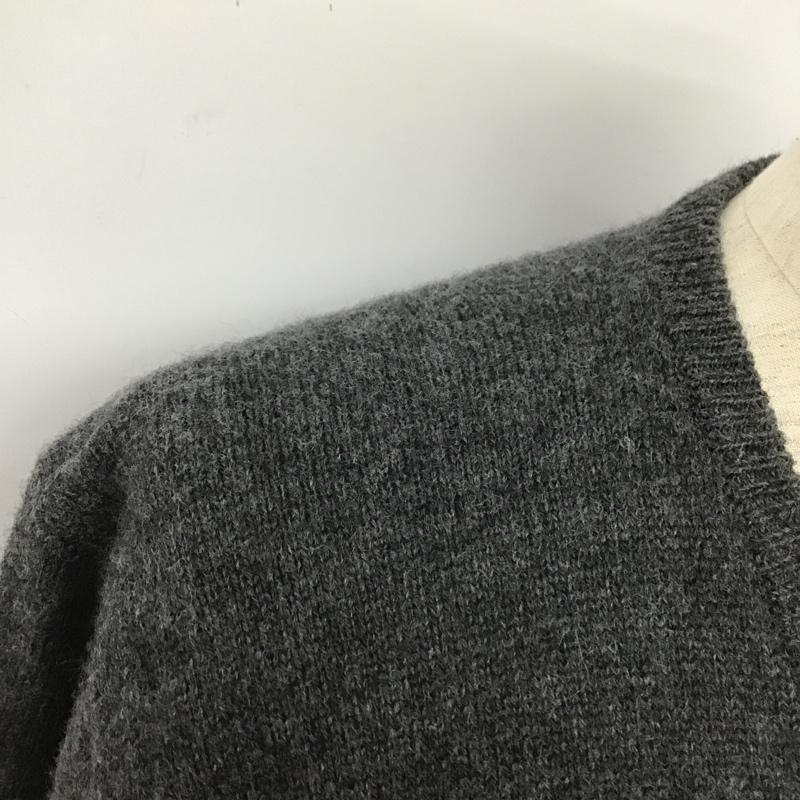 ポロバイラルフローレン Polo by RALPH LAUREN ニット、セーター 長袖 長袖ニット セーター Vネック 長袖カットソー M ロゴ、文字 灰 / グレー / メンズ USED 古着 中古 10105223