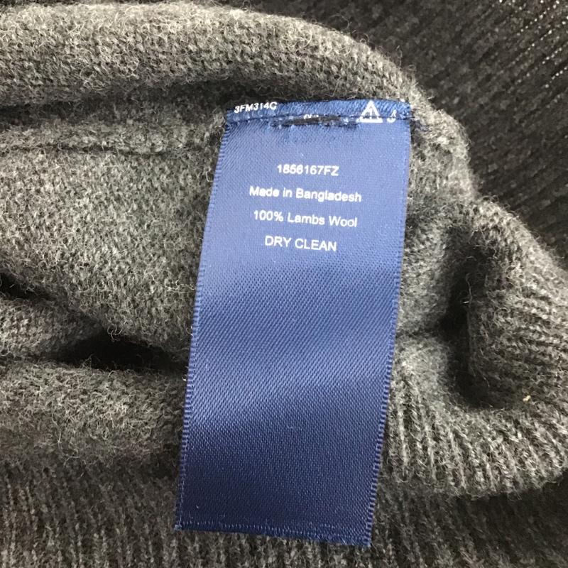 ポロバイラルフローレン Polo by RALPH LAUREN ニット、セーター 長袖 長袖ニット セーター Vネック 長袖カットソー M ロゴ、文字 灰 / グレー / メンズ USED 古着 中古 10105223