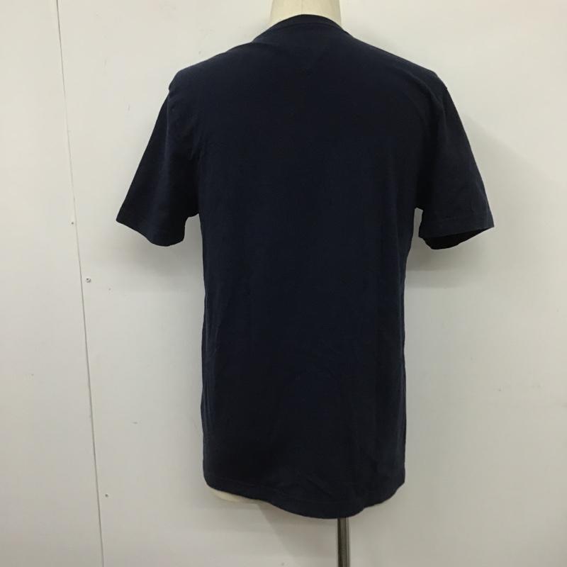トミーヒルフィガー TOMMY HILFIGER Tシャツ 半袖 半袖カットソー クルーネックカットソー 刺繍Tシャツ L ロゴ、文字 紺 / ネイビー / メンズ USED 古着 中古 10105225