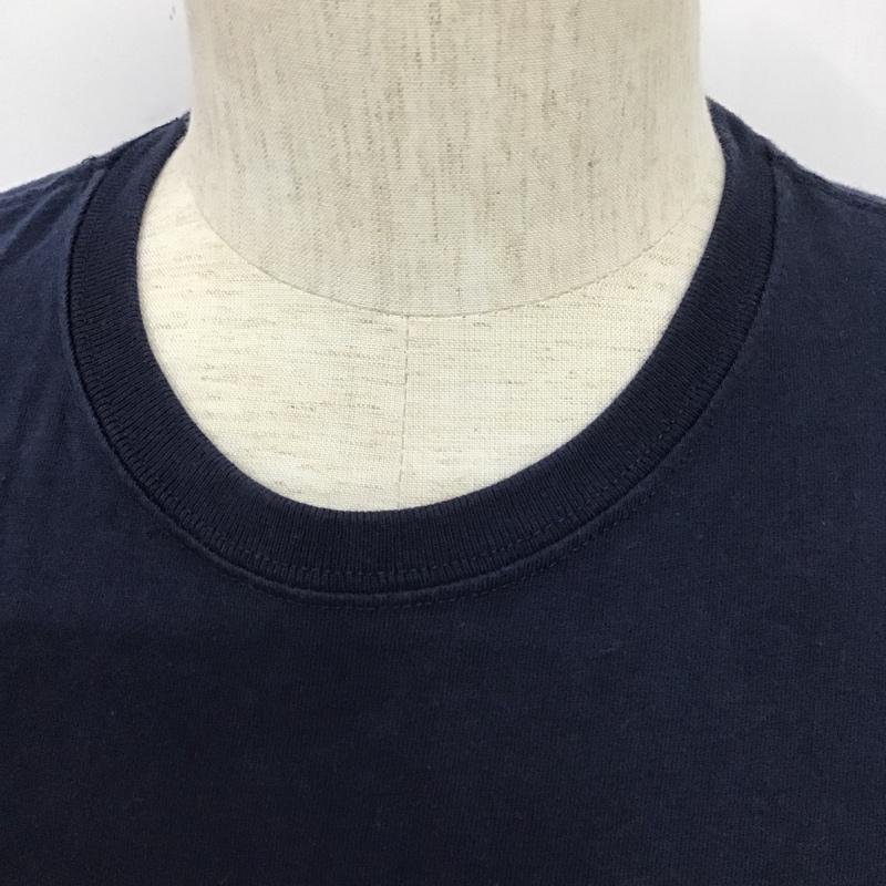 トミーヒルフィガー TOMMY HILFIGER Tシャツ 半袖 半袖カットソー クルーネックカットソー 刺繍Tシャツ L ロゴ、文字 紺 / ネイビー / メンズ USED 古着 中古 10105225