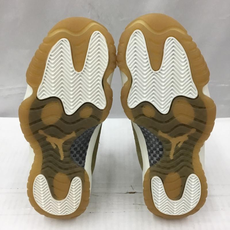 ナイキ NIKE スニーカー スニーカー AR0715-200 WMNS AIR JORDAN 11 RETRO 24cm 箱有 24.0cm ワンポイント カーキ / カーキ / X 金 / ゴールド / レディース USED 古着 中古 10105231