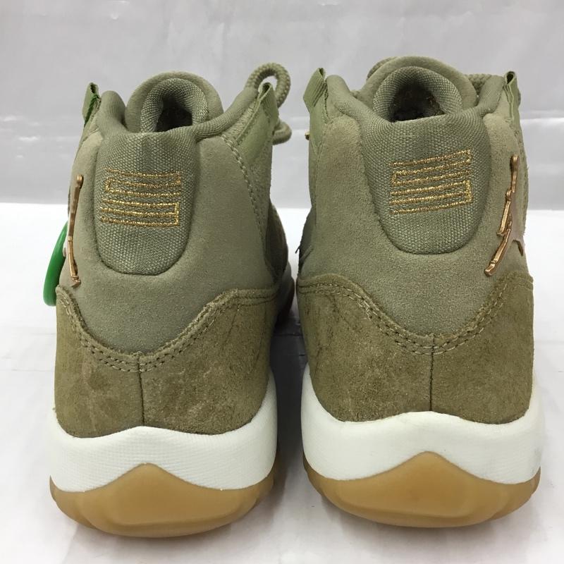 ナイキ NIKE スニーカー スニーカー AR0715-200 WMNS AIR JORDAN 11 RETRO 24cm 箱有 24.0cm ワンポイント カーキ / カーキ / X 金 / ゴールド / レディース USED 古着 中古 10105231