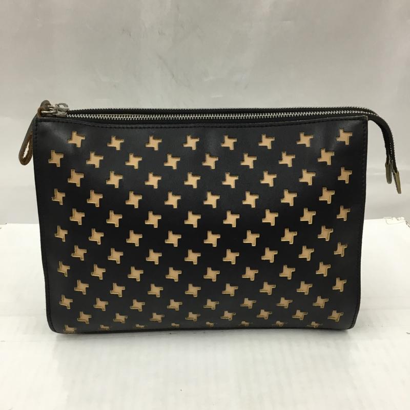 マルニ MARNI クラッチバッグ、パーティバッグ クラッチバッグ、パーティバッグ イタリア製 ロゴ、文字 黒 / ブラック / X ベージュ / ベージュ / メンズ USED 古着 中古 10105249